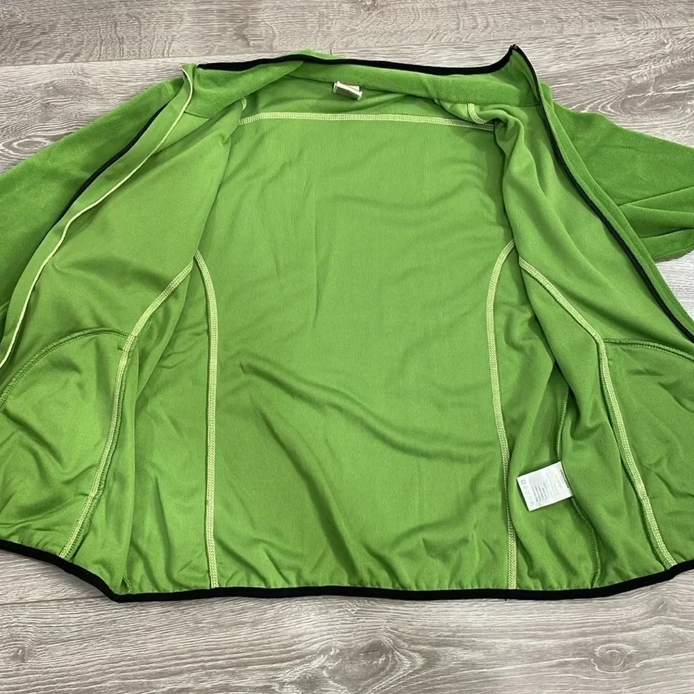 Creblet Full Zip Fleece Jacket Green Black Size 42